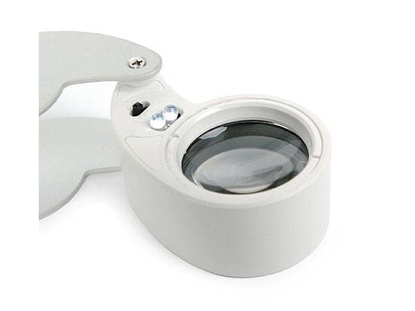 Lupp / Forstørrelsesglass - 40x Forstørrelse & LED-lampe