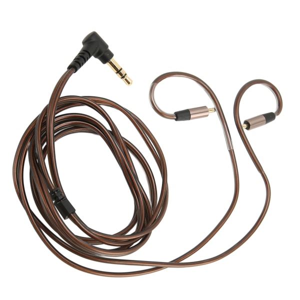 Erstatningshodetelefonkabel Gullbelagt 3,5 mm plugg Tapsfri OFC-ørepropper oppgraderingsledning for IRock A8 3,9 fot