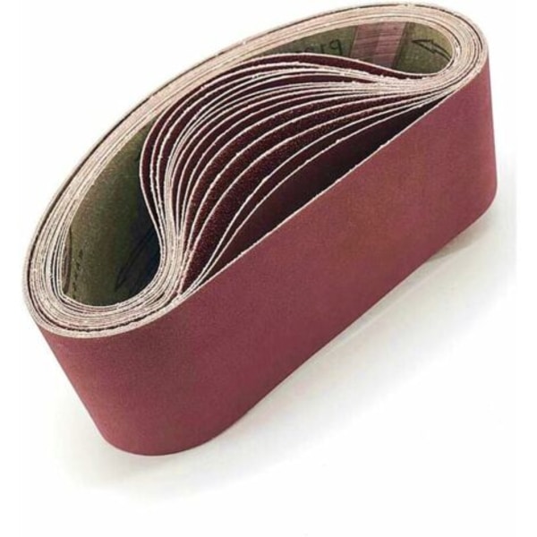 Slipebånd 100 x 915 mm Assortert for Båndslipemaskin - Sett med 5 (1 x Korn 80/120/150/240/400 Hver).pa