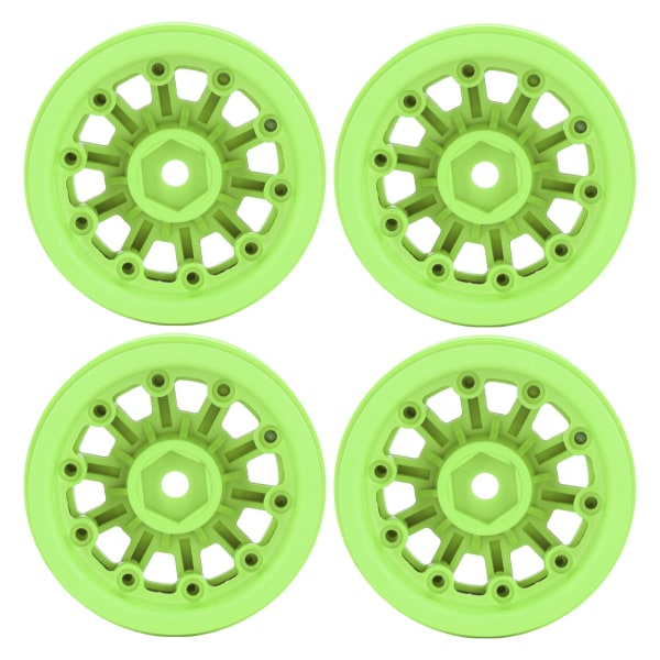 1,9 tommers hjulfelger RC Beadlock Wheels Felger for Axial SCX10 for Traxxas 1/10 RC Crawler Cars Green