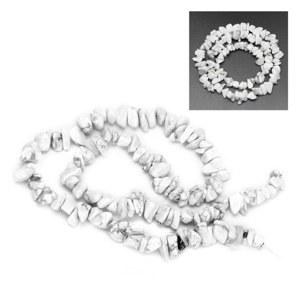 Smycketillverkning Pärlchip Halsband Armband Hantverkstillverkning Oregelbundna pärlortillbehör Vit Turkos