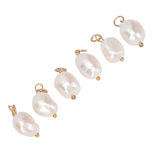 6 st Barockpärlhänge Sötvattensodlade pärlor för örhängen Halsband Dangle Nyckelring Att göra DIY Small Size
