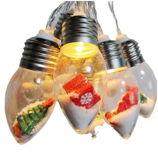 Julebelysning 2 m LED juletræ Sneboldlys 10 shatt（PA）