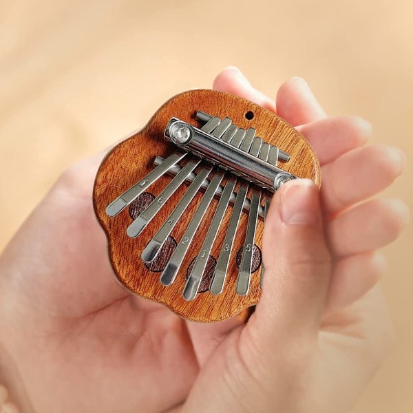 Mini Kalimba 8 tangenter Tommelfingerklaver Sødt Bærbart Fingerklaver Træ