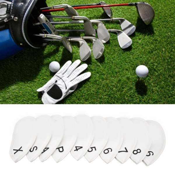 10 STK Korea Flag nummer Golf Jern Covers Sæt Golf Iron Head Covers Beskyttende Golf Stick Iron Covers