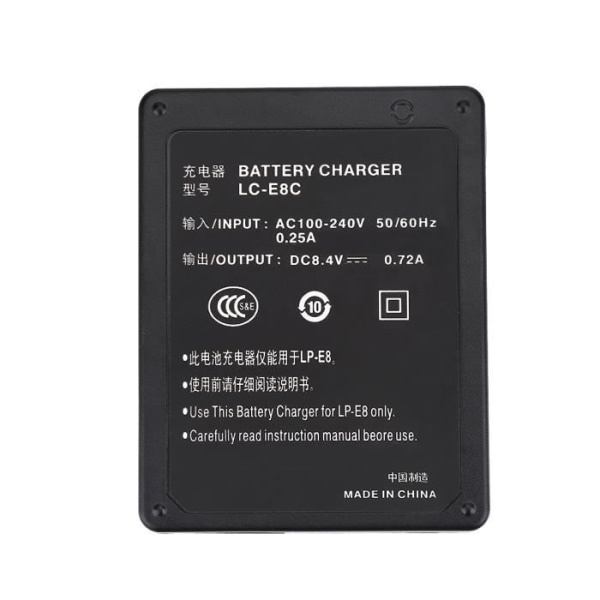 Eiffel kamera batterilader til Canon LP-E8 EOS 550D - 600D - 650D - 700D EU-stik