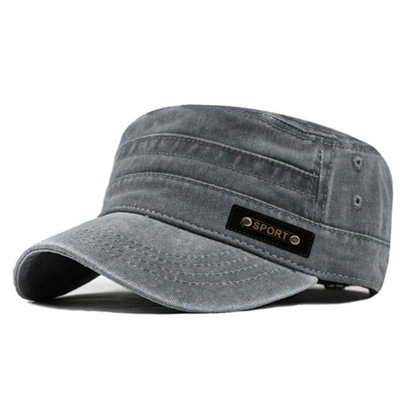 Menn Kamuflasje Army Hat Camo Militær Kadett Kamp Fiske Baseball Cap Grey