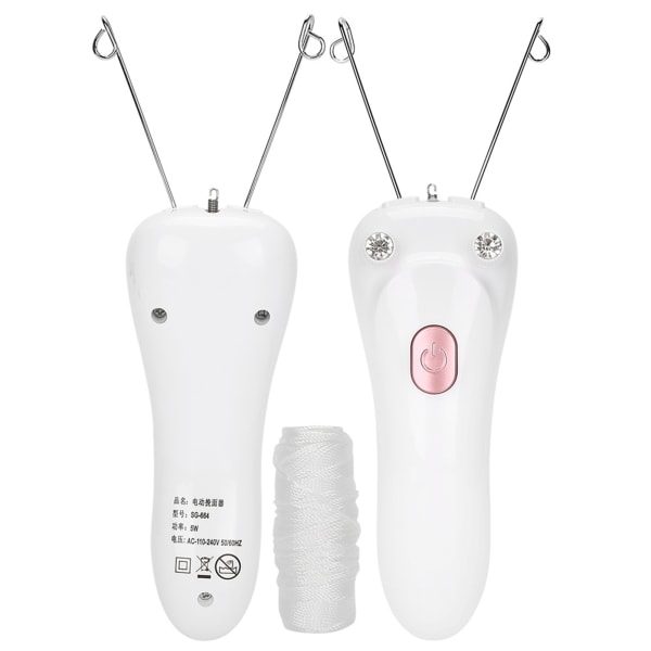 Elektrisk tråd-epilator Hårborttagare USB laddning av bomullstråd-epilator (värd bomullstråd USB kabel) (rosa)