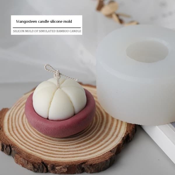 Lysforme lys stearinlys DIY støbeforme i silikoneform MJ61 Mangostan