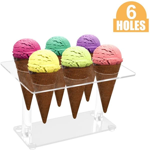 6-hullers transparent akryl cupcake stativ