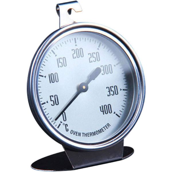 Stor urtavla ugns termometer med svart indikator, speciell hängande matlagnings termometer eller ugnsställ för hemmakök