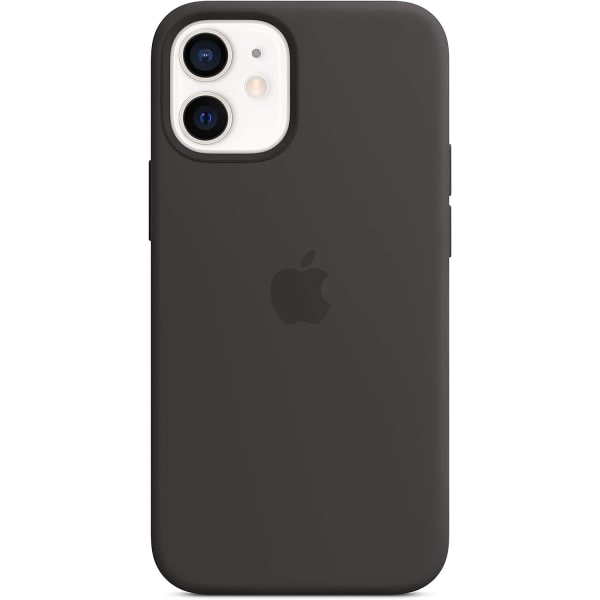 Applen silikonikotelo MagSafella (iPhone 12 minille) Musta