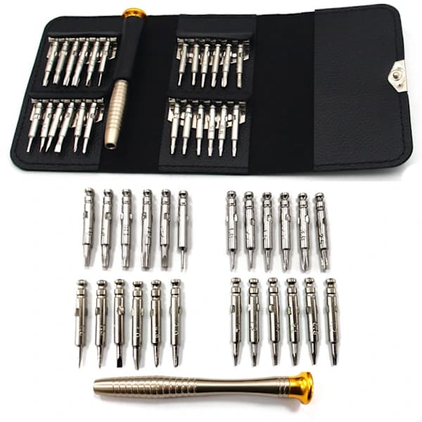 Magnetic Precision Screwdriver Set for Electronics, Portable Design, Smooth Backward Rotation, Ergonomic Grip, 360 Degree Rotating Handle High