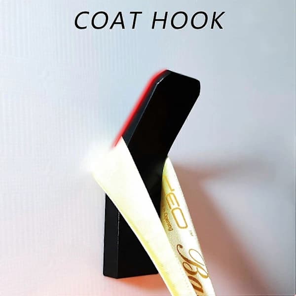 6 Pieces Black Self Adhesive Hooks, Hooks, Towel Rack without Drilling, for Shower, Bathroom, Kitchen