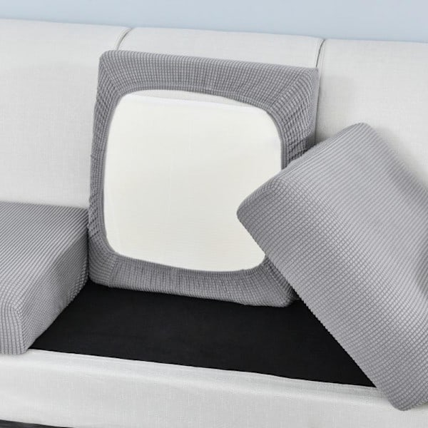 Elastiske Sofaovertræk Stretch Slipcover Sofabetræk Overtræk 1/2/3 Sæders Grå Gray Enkelt sæde