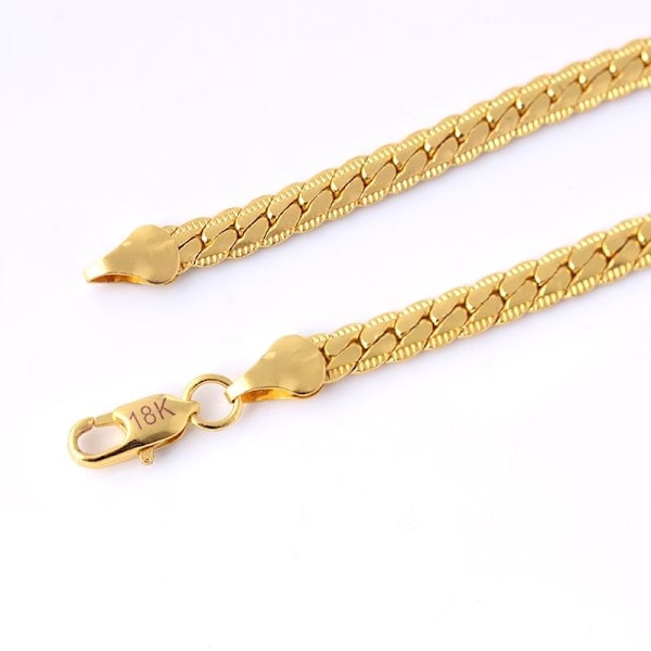 Lyxigt 18K guldpläterat kedjearmband Guld One size