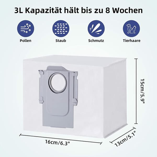 8-pakkipussi Roborock S7 MaxV Ultra / S7 P:lle