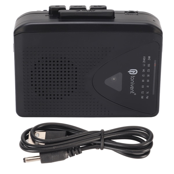 Bærbar kassettspiller FM AM Radio Stereokassett MP3-båndspiller med 3,5 mm jack og høyttaler for daglig