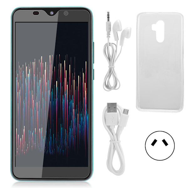Rino3 Pro 5,8 tommer HD-skærm 4G+64G 4000mAh Dobbelt SIM-kort 8MP+16MP Grøn Smartphone 100-240VAU