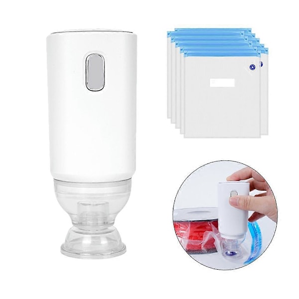 USB Genopladelig Elektrisk Luftpumpe Tørretumbler+10 STK Pose Sæt til 3D Printer PLA Filament Vakuumpose One-K.pa