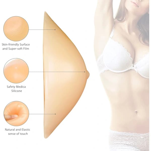 Silikonebrystprotese Mastektomiprotese Trekantform 450g 450g
