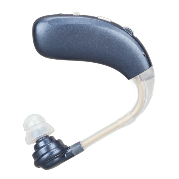 Enkeltlydsforstærker-øretelefon Genopladelig Bluetooth-lydhjælpsforstærker-øretelefon til filmvisning Blå