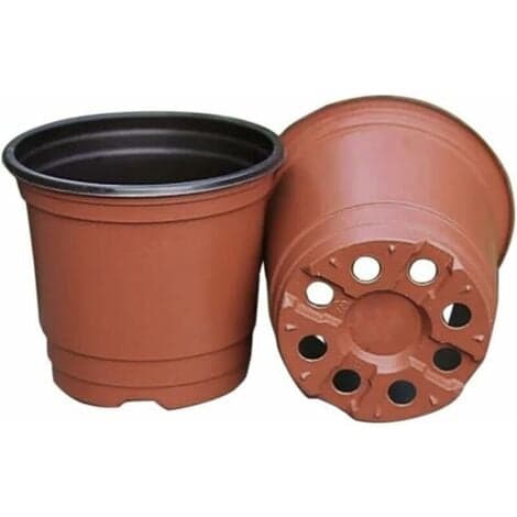 Set med 100 Plastkrukor för sådd och plantering, 10 cm.pa