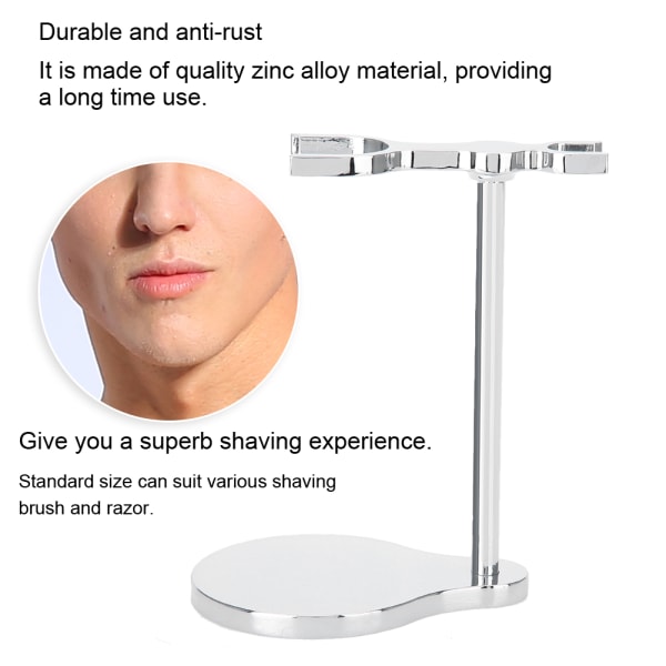 Barberbørstestativ for menn barberhøvelholder for salong hjemmereisebruk