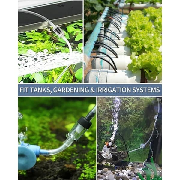 6 stk. Akvarium Kontraventiler Luftpumpe Tilbehør Sort