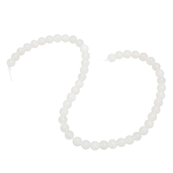 Valkoiset Jadehelmet 8mm Pyöreät Sileät Kiiltävät Korut Rannekoru Kaulakoru Tee itse tekeminen helmiä