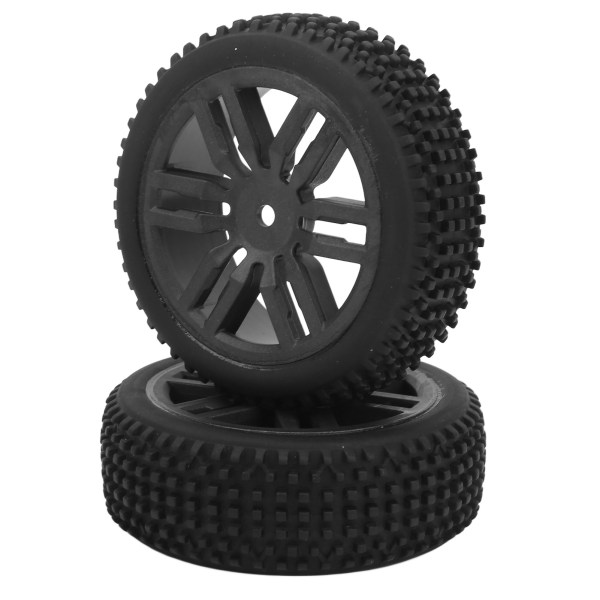 2 stk RC bilforhjul plastfelg gummidekk erstatning for BONZAI 1/16 terrengkjøretøy