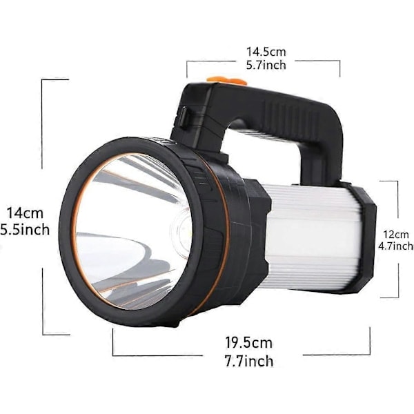 Genopladelig lommelygte 6000 Lumen 6600mAh LED-lommelygte Super Stærk Kraftfuld Holdbar