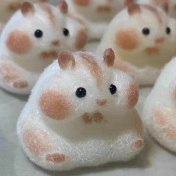 Håndlavet Taba Squishy Lille Hamster Silikone Klemme Legetøj til Stresslindring Søde Hamster Legetøjsgaver