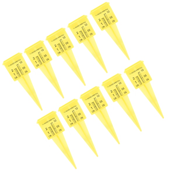 10 STK regnmåler med tal gul ABS 1,5 tommer regnmåler til dækplæne