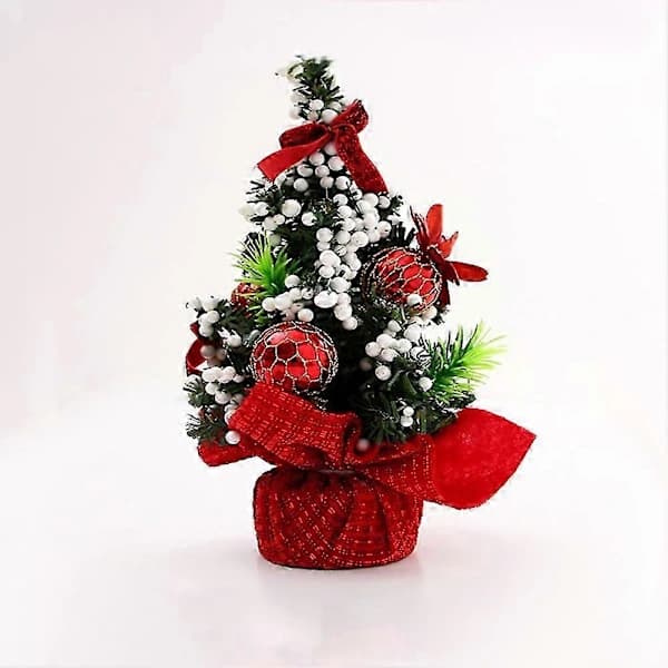 Mini Small Christmas Tree Without LED Lights Table Decoration Artificial Christmas Ornament Gift 40cm silver