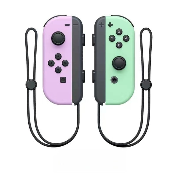 NS Switch vänster och höger handtag Joycon handtag Switch Bluetooth handtag med fjärrväckning och handrem Lila Grön Vänster och Höger
