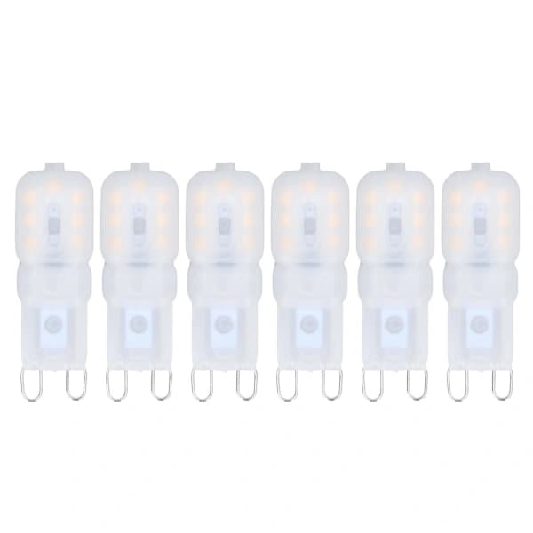 6-pack dimbara G9 LED-lampor 3W varmvit 360 grader