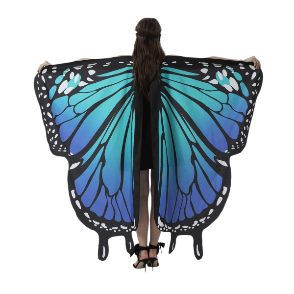 Butterfly Wings Sjal, Halloween kostymtillbehör för vuxna La