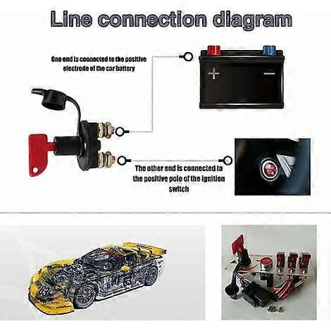 2-pakning 12V/24V Bilbatteri-bryter Isolasjonsbryter Strømbryter Nødbryter