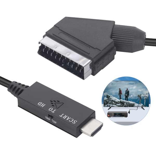 Scart til HDMI-konverter med 1080p-støtte