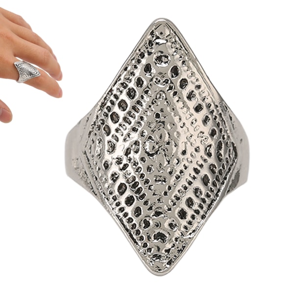 Vintage Ringar Mesh Material Nätform DIY Långvarig färgeffekt 21 mm/0.8in diameter Silver Finger Ringar