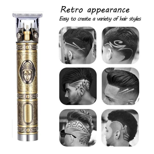 Hårklipper med tilbehør genopladelig Guld