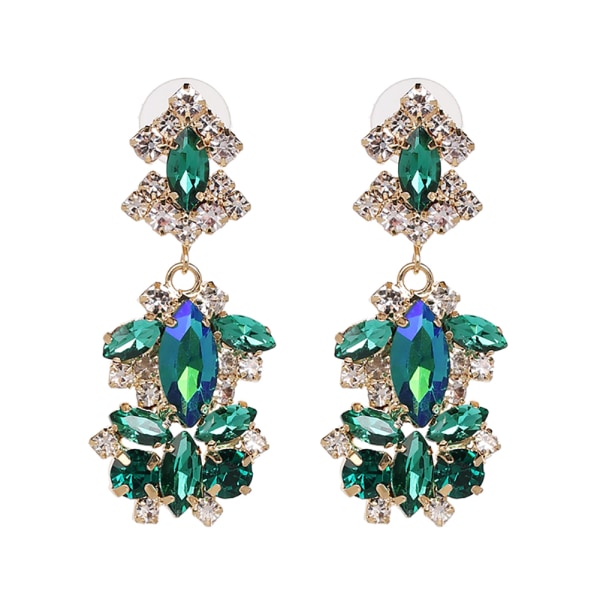Udsøgte kvinder legering retro eardrop ørestikker smykker gave (grøn)