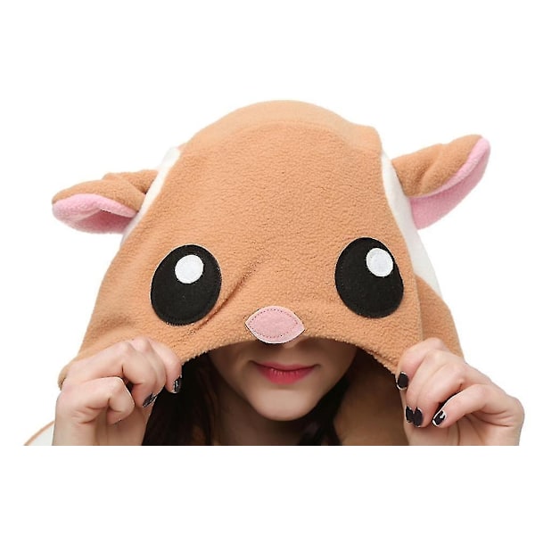 Djur Vuxen Kigurumi Flygande ekorres Onesies Party Halloween Mus Pyjamas Cosplay Chipmunk Kostymer Ytterkläder Jumpsuit L - Perfekt S