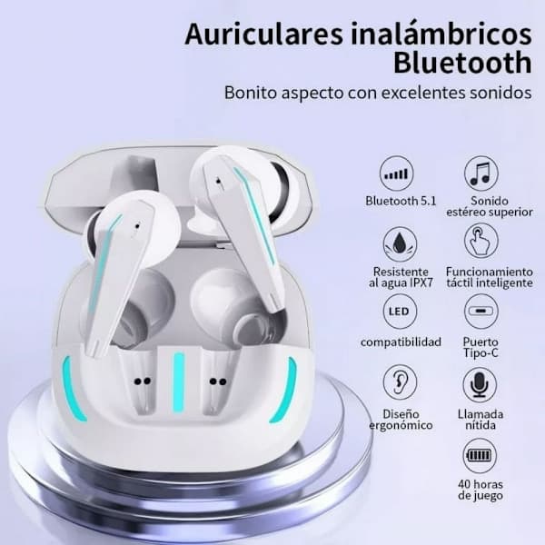 Trådløst In-Ear Gaming Headset med Avanceret Bluetooth-Forbindelse, Komfortabel Pasform til Langvarig Spil, Model X16