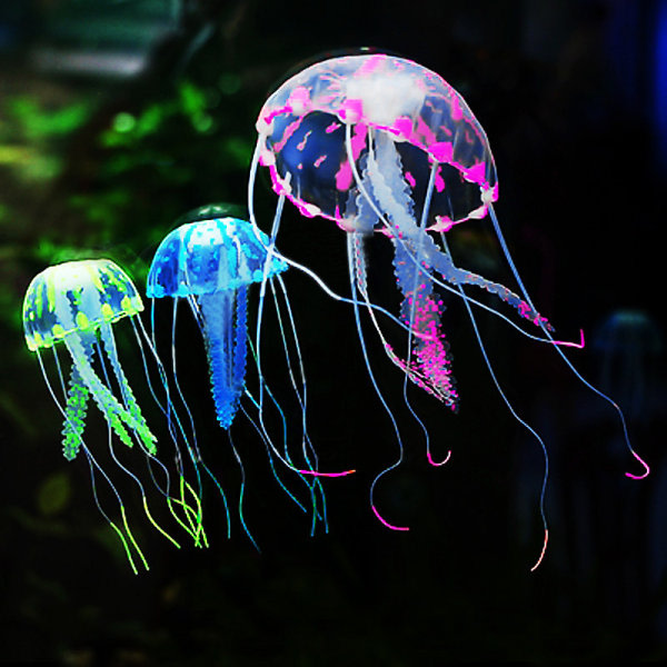5 färger konstgjorda akvarium maneter prydnad dekor glödande effekt akvarium dekoration vattenlevande husdjur tillbehör Hemtillbehör