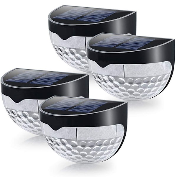 LED solcelle stolpebelysning, halvsirkeldesign, vegg
