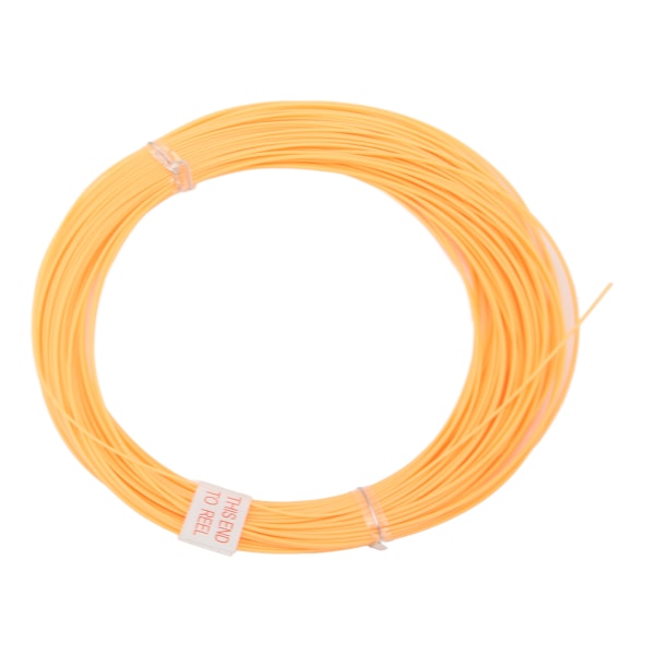 100FT fluesnøre Orange Orange Slidfast PVC Nylon Vægt fremad flydende line Fluesine til fluefiskeri