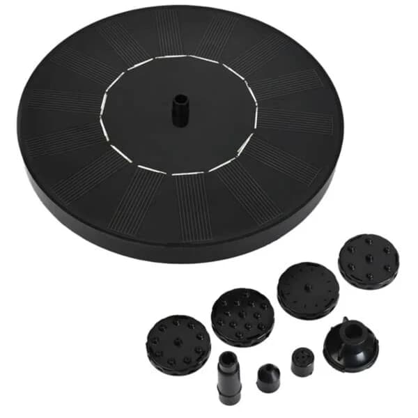 Stor Solcellsdriven Fontän med Batteri och Belysning 16cm_qq