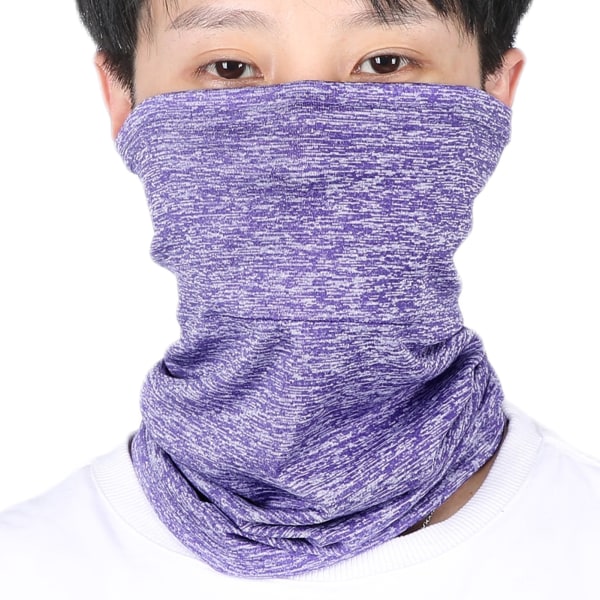 Multifunktionelt åndbart ansigtstørklæde Elastisk blødt vaskbart pandebånd Armbånd Hårbånd (lilla)